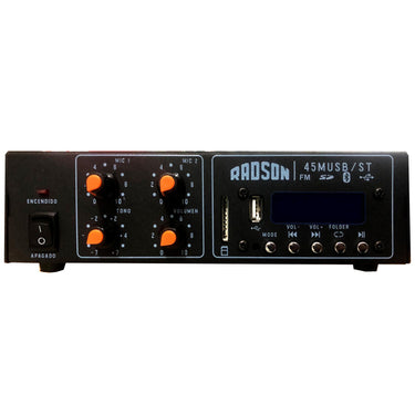 Amplificador Radson 45musb/st Con Lector Usb Sd Bluetooth